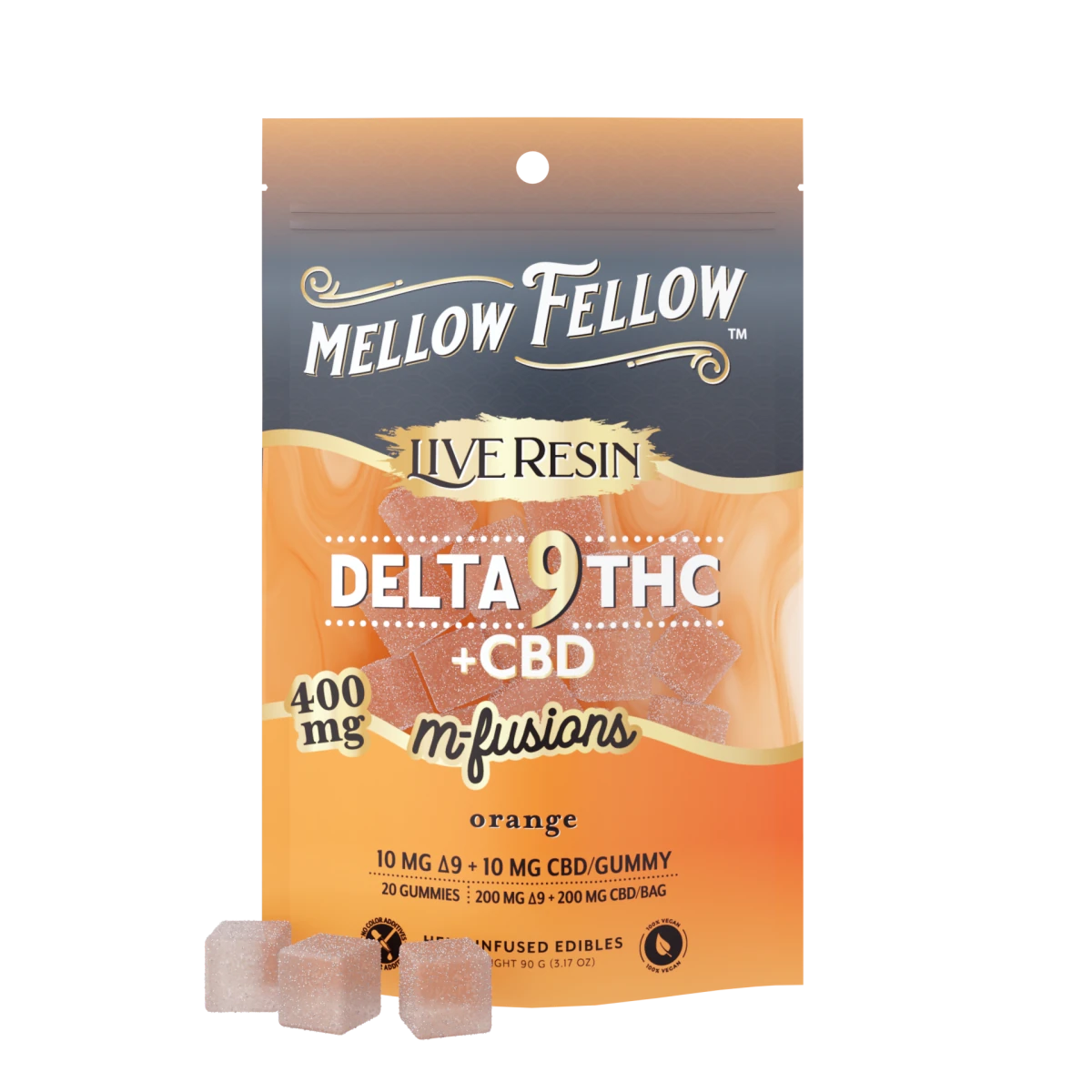Delta 9 Live Resin Edibles 400mg - Orange